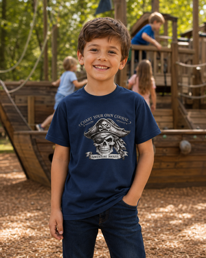 'Chart Your own Course' Pirate Youth t-shirt by Layla Moody