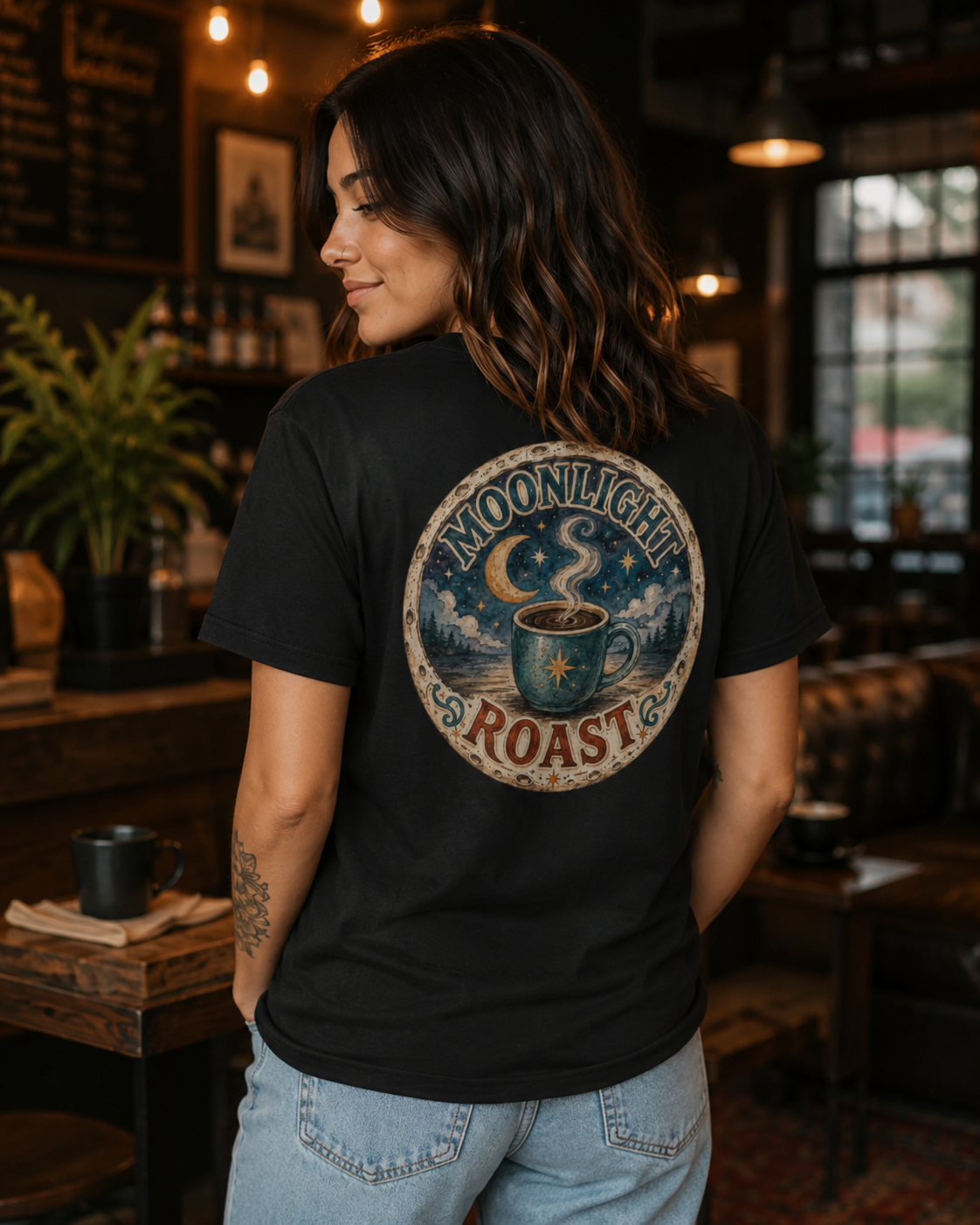'Moonlight Roast' Coffee Tee by Layla Moody