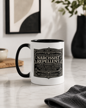 'Narcissist Repellent' Mug by Layla Moody