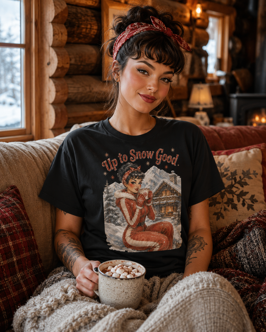 'Up to Snow Good' Pin-Up Tee by Layla Moody