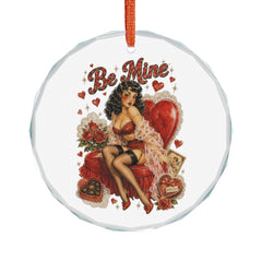 Be Mine Pinup Crystal Ornament