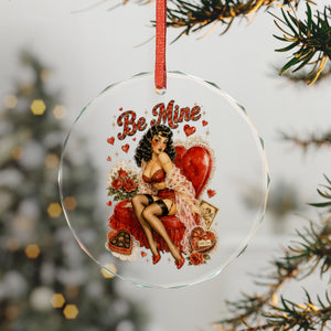 Be Mine Pinup Crystal Ornament