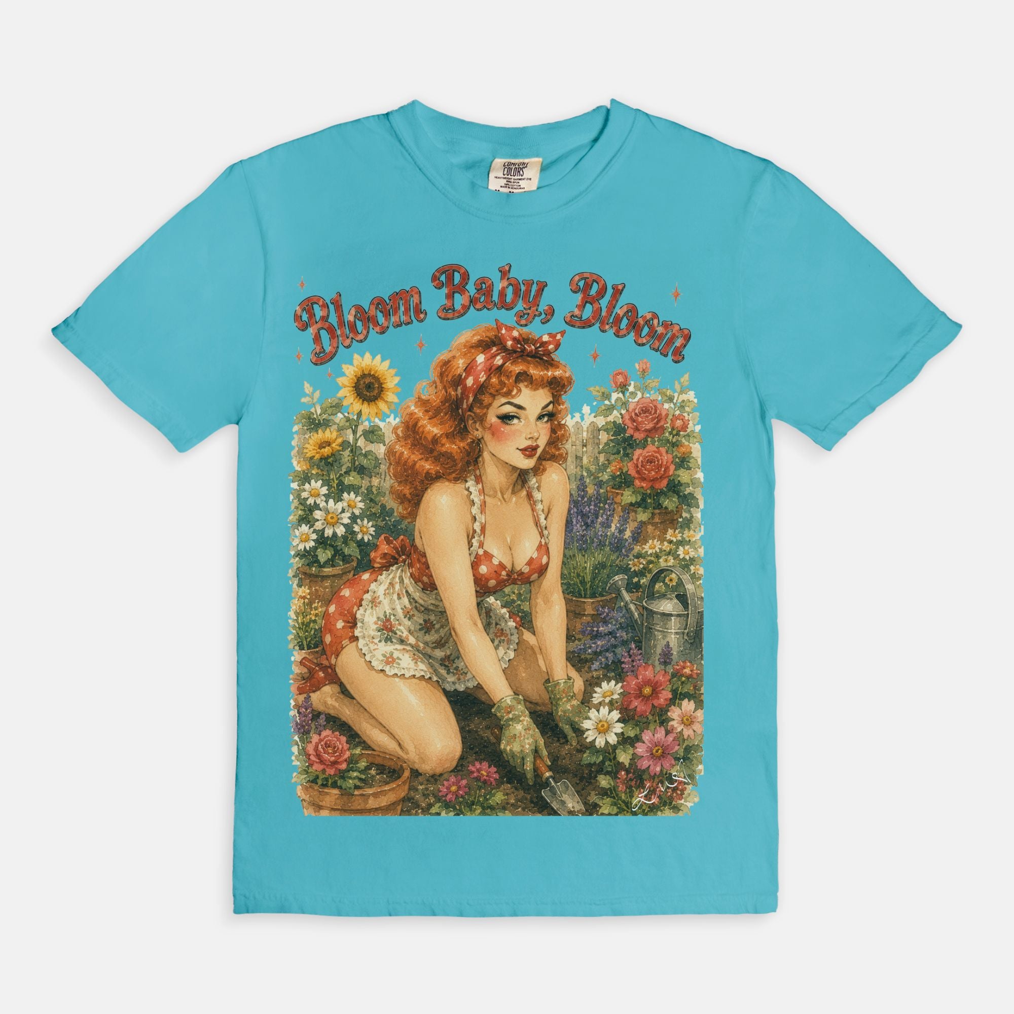 Bloom Baby, Bloom Vintage Pin-Up Tee