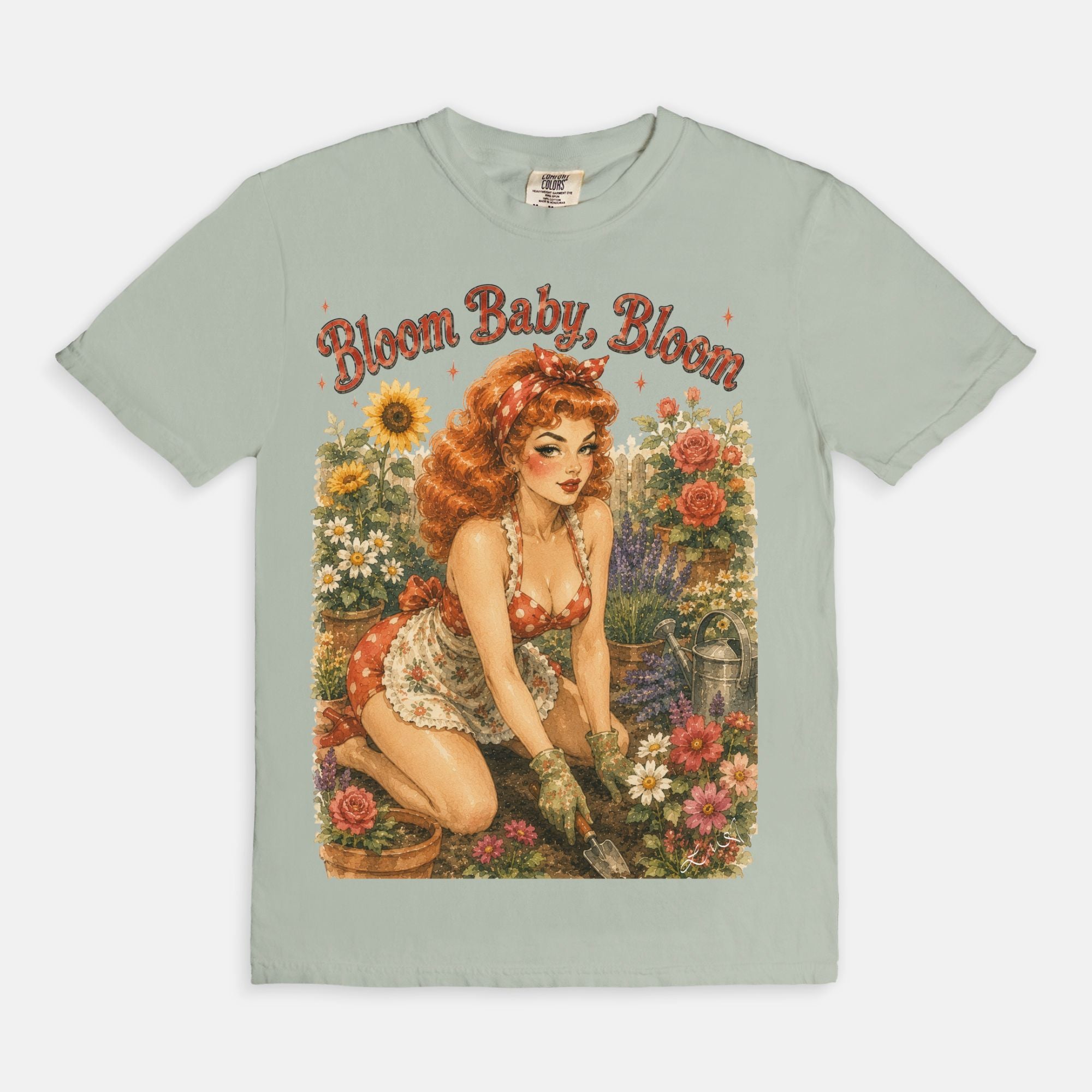 Bloom Baby, Bloom Vintage Pin-Up Tee