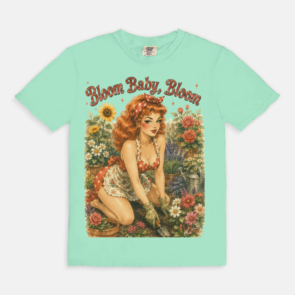 Bloom Baby, Bloom Vintage Pin-Up Tee