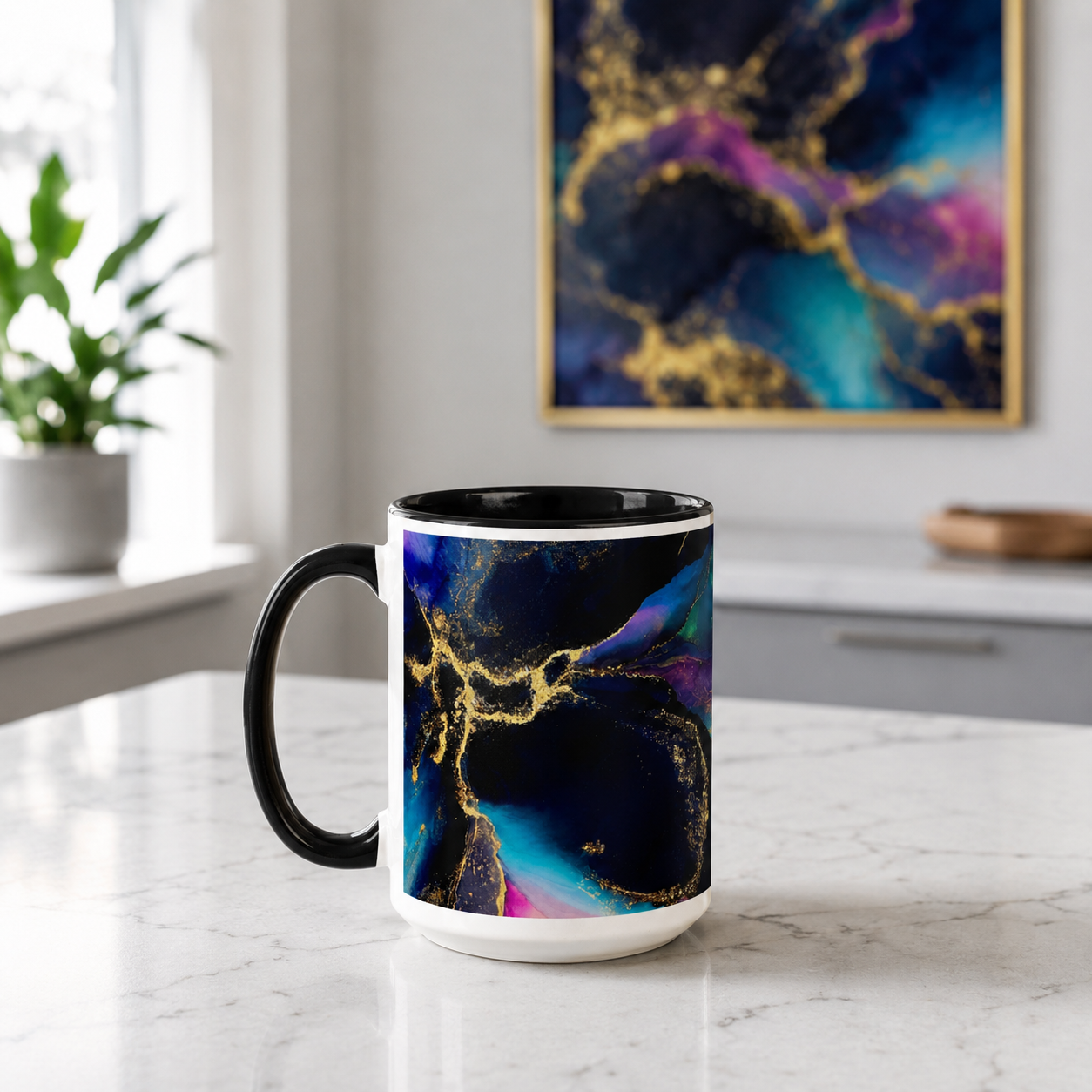 'Abstract' Alcohol Ink Mug by Layla Moody
