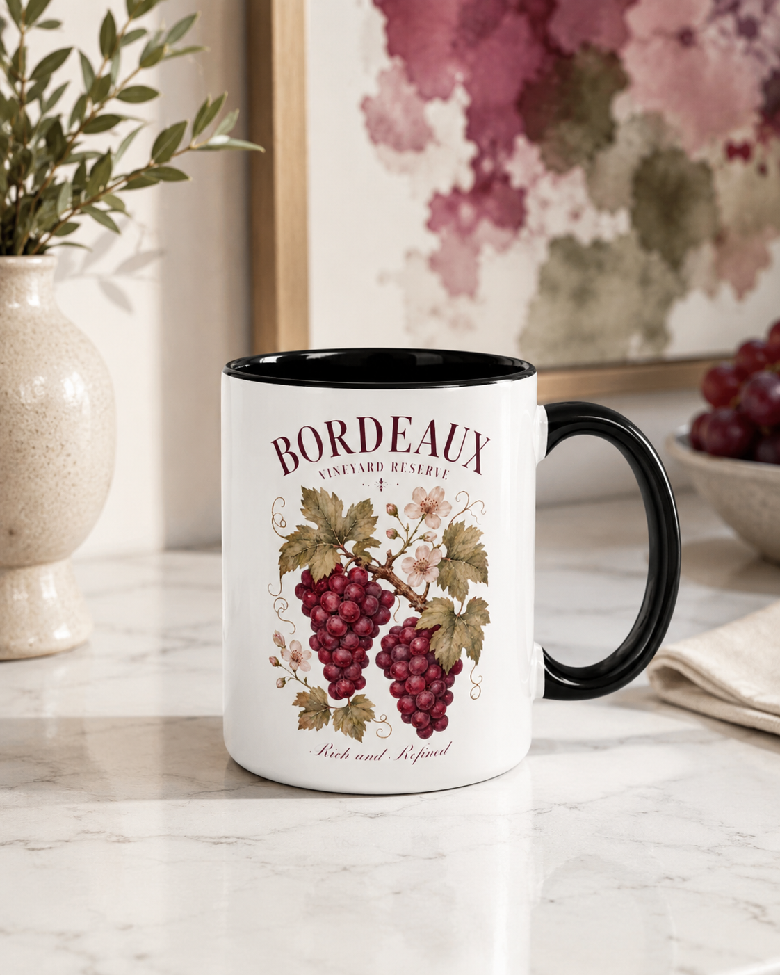'Bordeaux Vineyard' Mug by Layla Moody