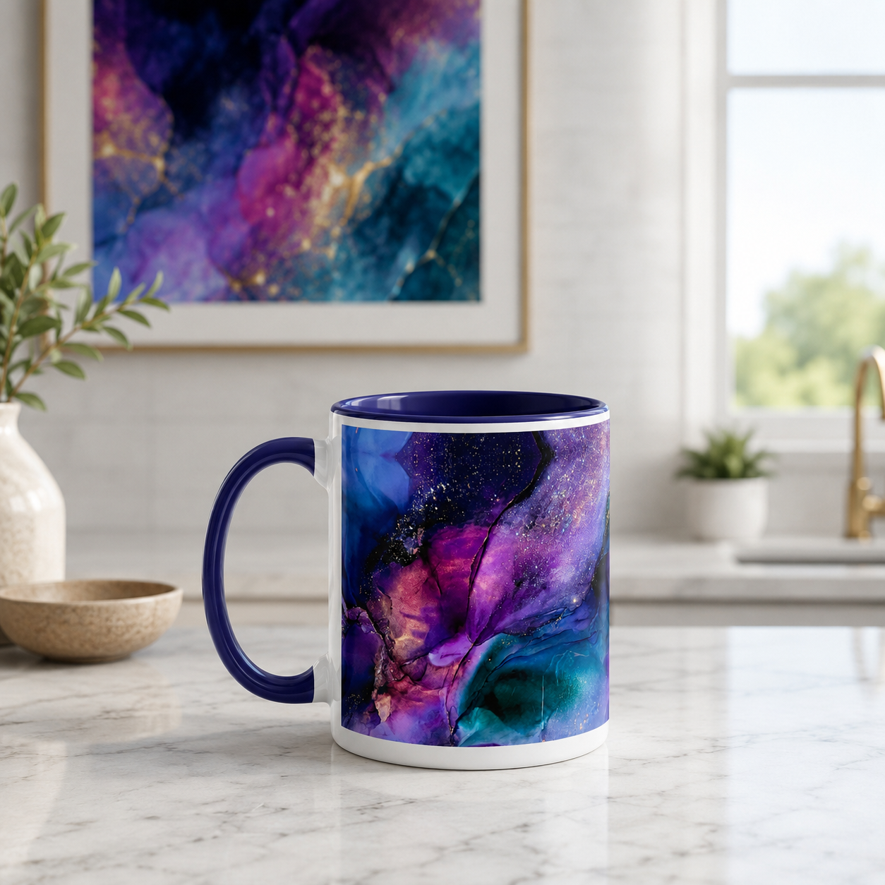 'Pixie Wings' Alcohol Ink Mug by Layla Moody