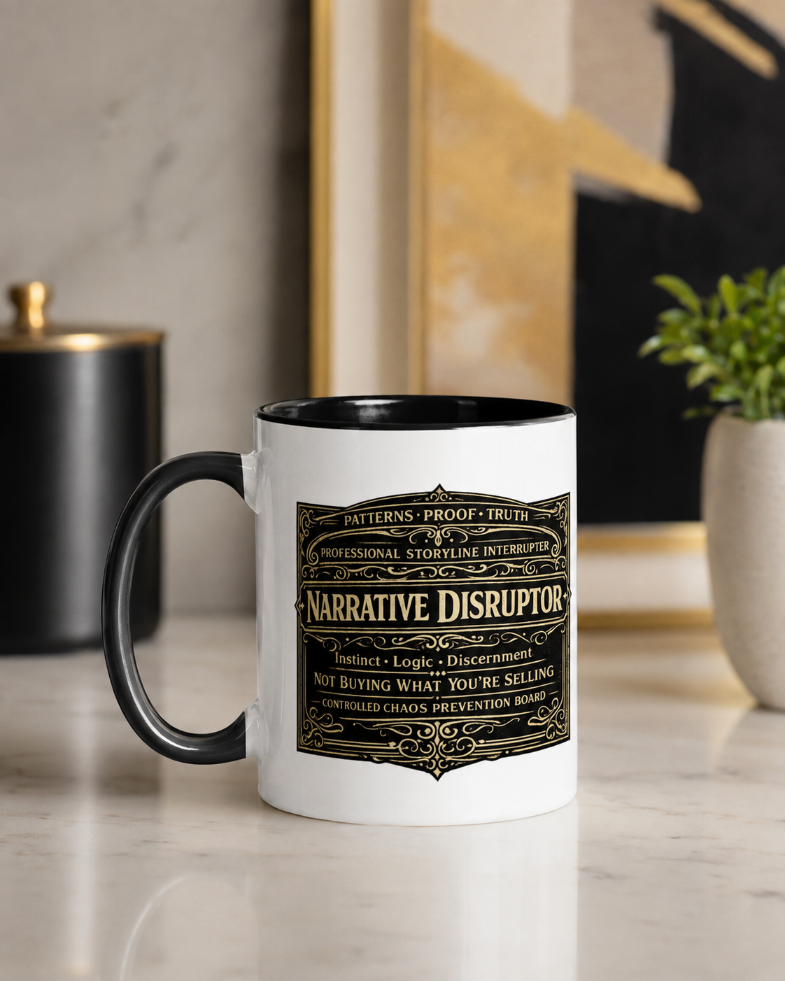 'Narrative Disruptor' Mug by Layla Moody
