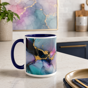 'Petals' Alcohol Ink Mug by Layla Moody