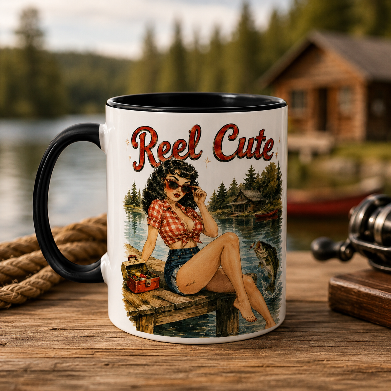 'Reel Cute' Pin-Up Mug by Layla Moody