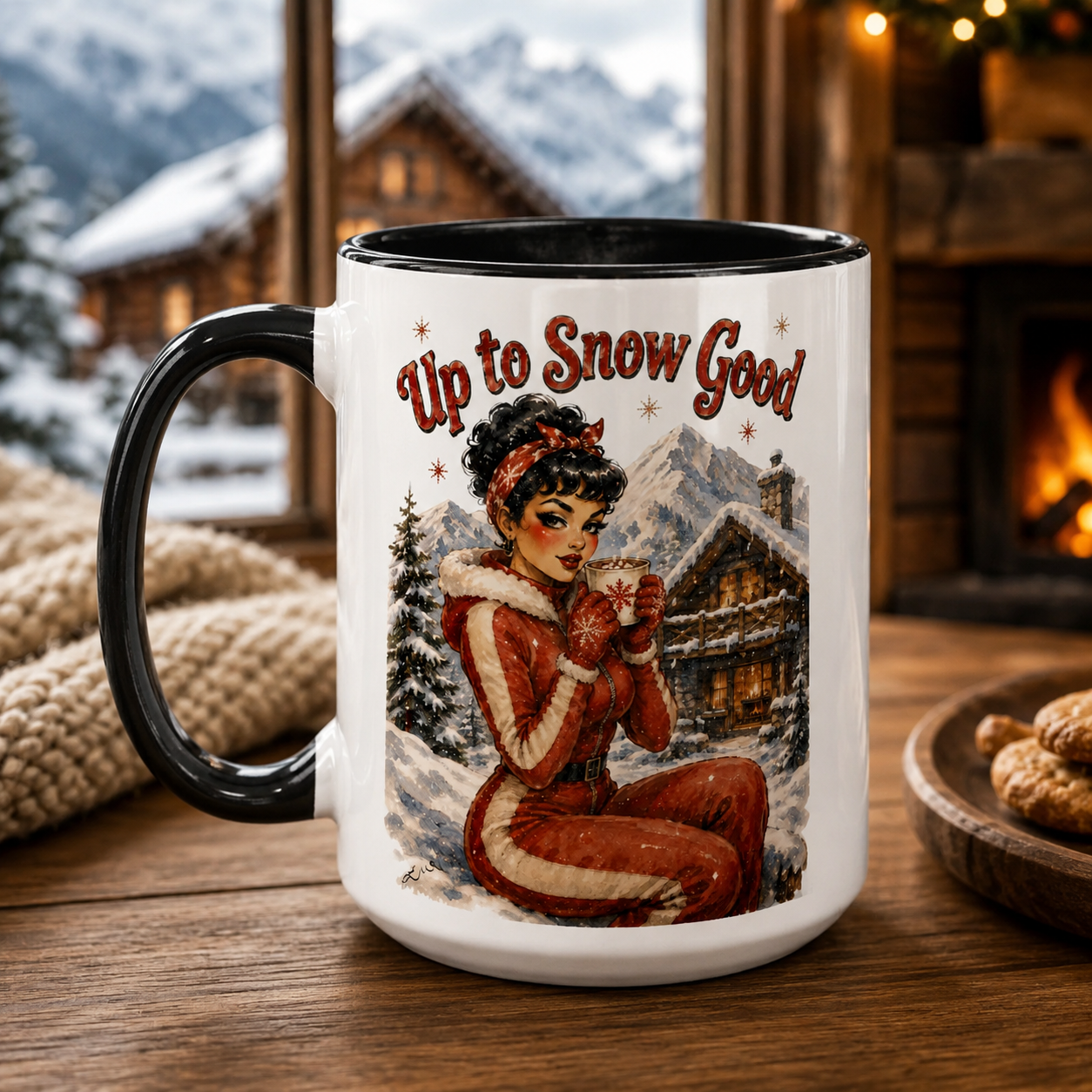 'Up to Snow Good' Pin-Up Mug by Layla Moody