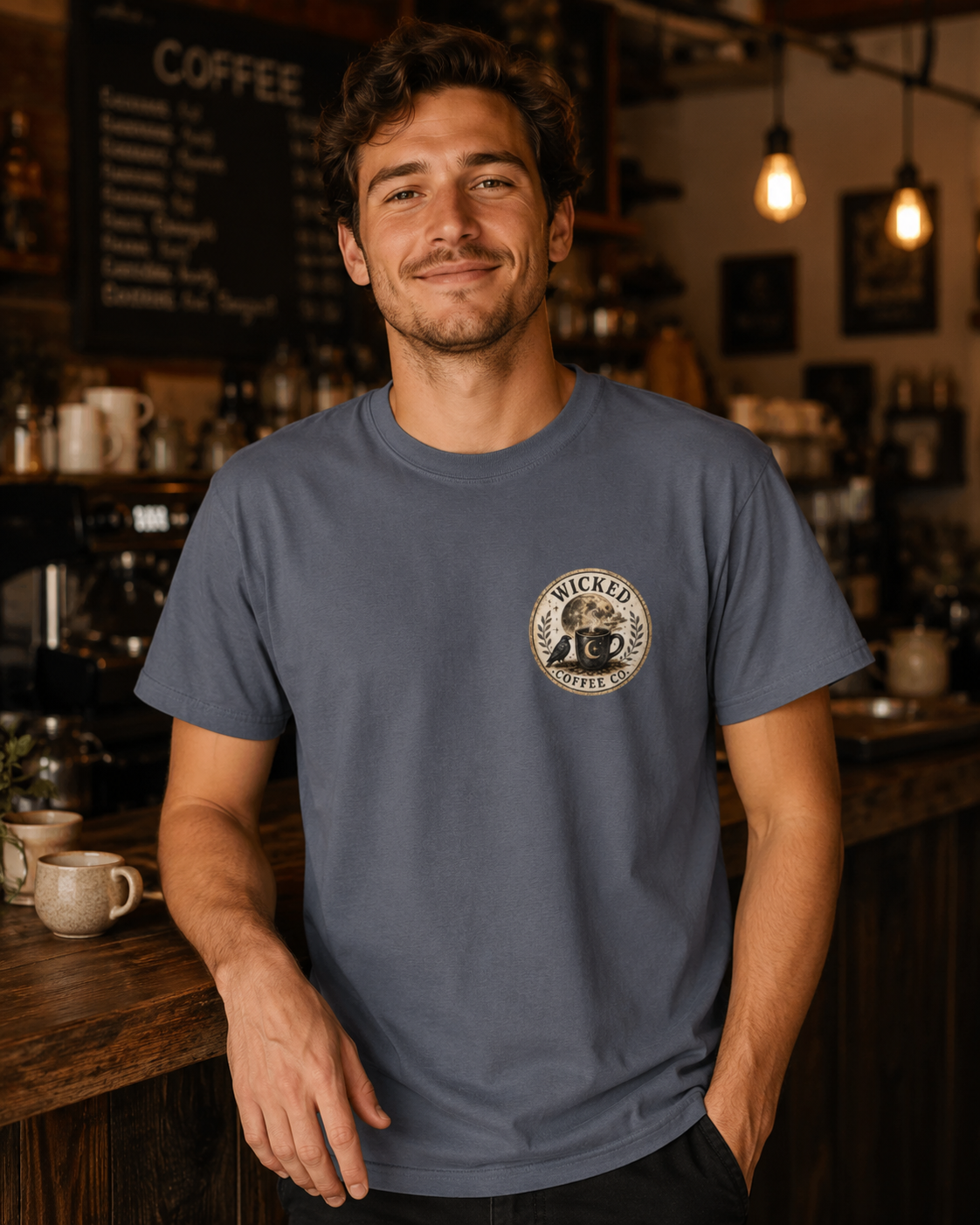 'Wicked Coffee Co.' t-shirt by Layla Moody