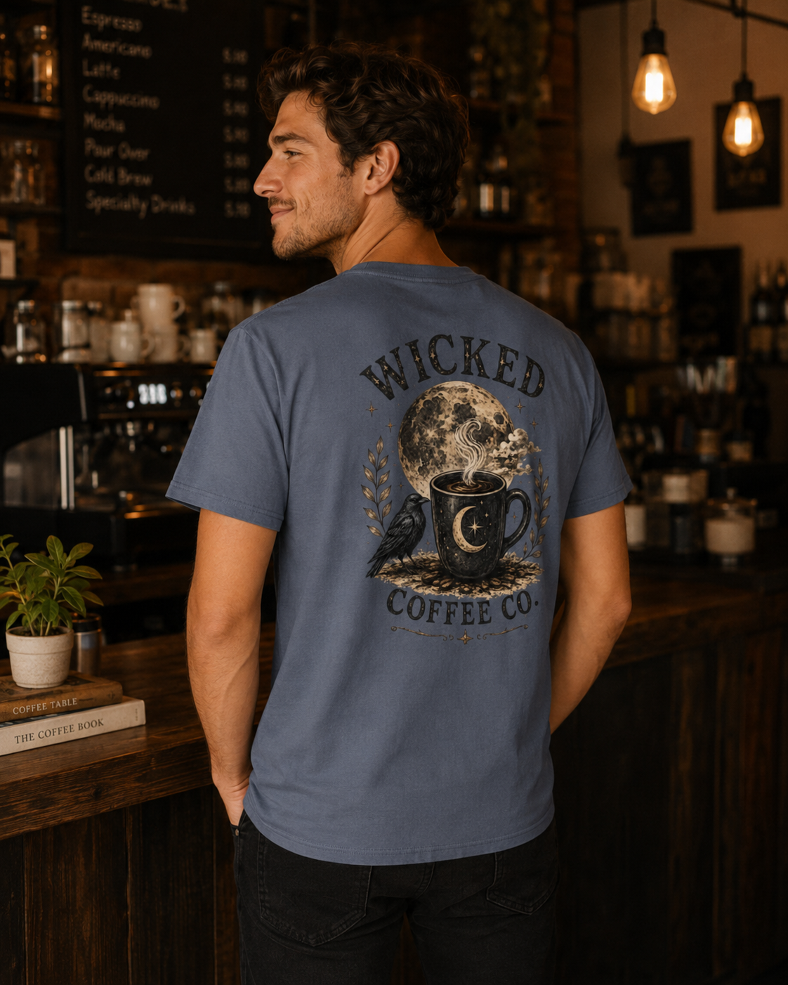 'Wicked Coffee Co.' t-shirt by Layla Moody