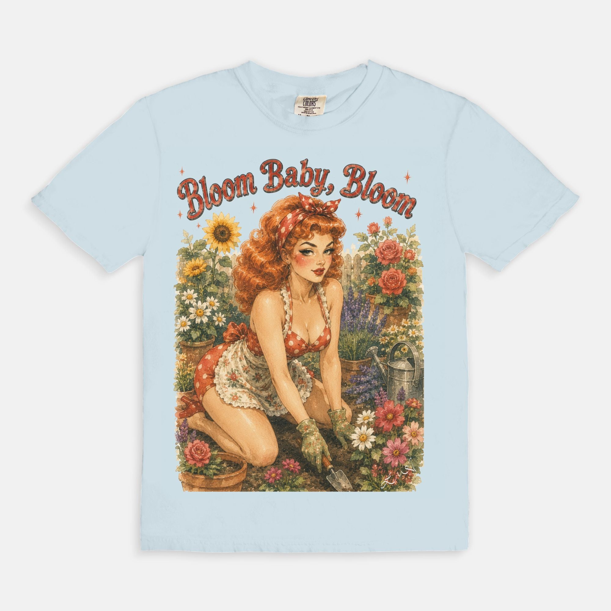 Bloom Baby, Bloom Vintage Pin-Up Tee